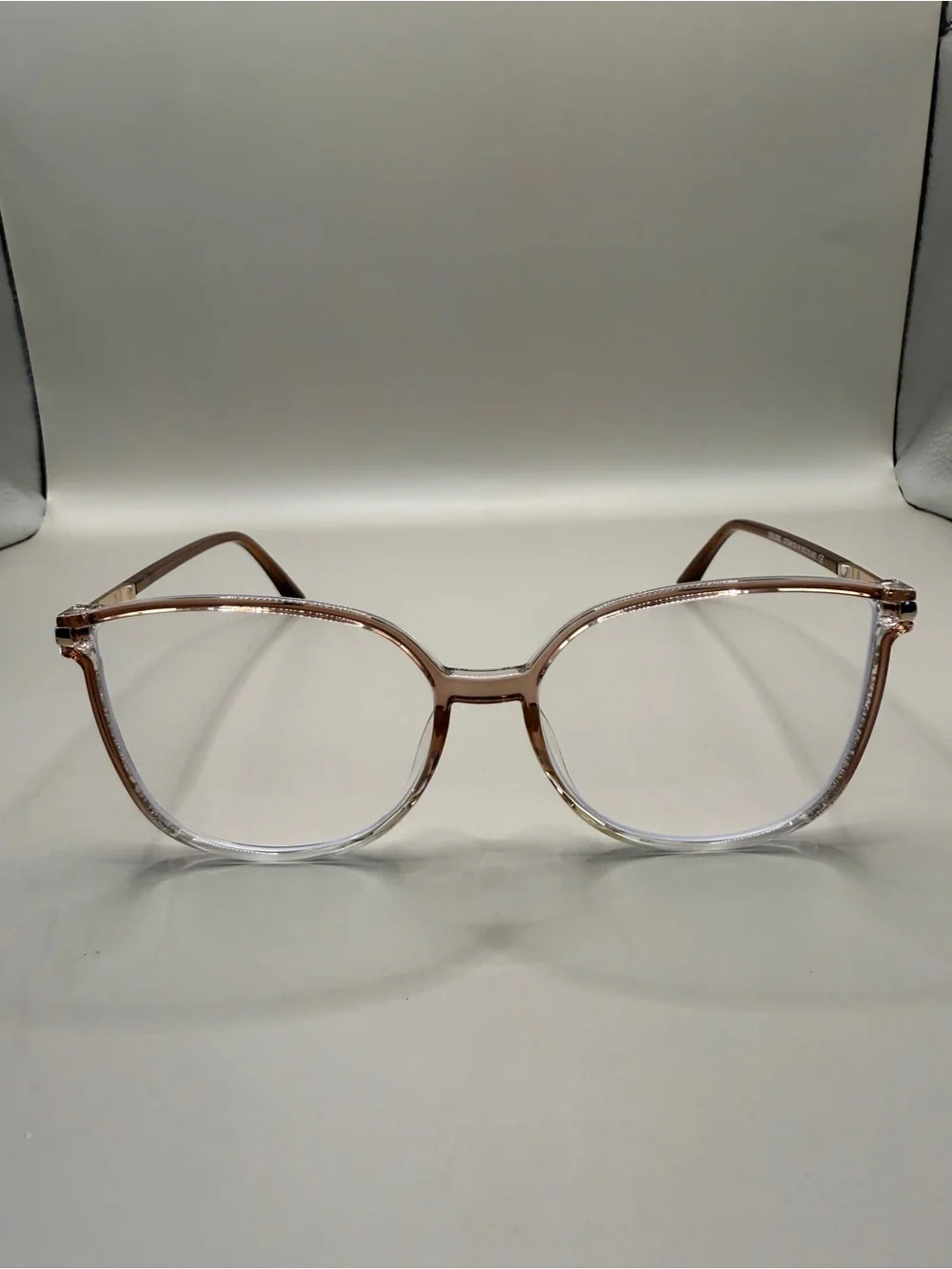 ZEELool Clear light brown Square Glasses, No prescription